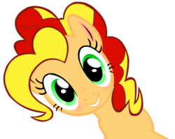 Size: 1414x1128 | Tagged: artist needed, safe, pinkie pie, sunset shimmer, pony, g4, female, fusion, recolor, solo