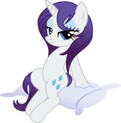 Size: 5557x5671 | Tagged: safe, artist:abydos91, rarity, pony, unicorn, g4, absurd resolution, beautiful, bedroom eyes, female, pillow, rarity's day off, show accurate, simple background, sitting, solo, sultry pose, transparent background, vector, wet, wet mane, wet mane rarity