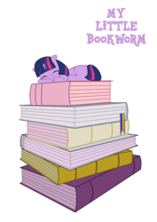 Size: 744x1052 | Tagged: safe, artist:ranmasayo, twilight sparkle, g4, .svg available, book, female, micro, sleeping, solo, svg, vector