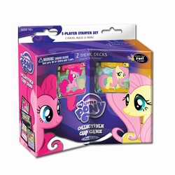 Size: 1600x1599 | Tagged: safe, enterplay, fluttershy, pinkie pie, g4, my little pony collectible card game, premiere, ccg