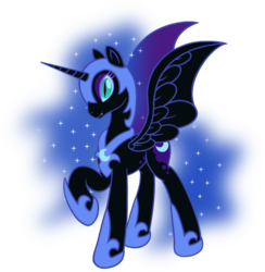 Size: 883x904 | Tagged: safe, artist:poldekpl, nightmare moon, alicorn, pony, g4, female, solo