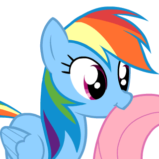 455075 - safe, artist:tiredbrony, fluttershy, rainbow dash, pegasus, pony,  g4, animated, chewing ponies, cute, dashabetes, duo, endless, female, gif,  infinity, mare, nibbling, nom, now you're thinking with portals, perfect  loop, shyabetes, simple