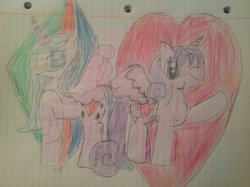 Size: 1024x765 | Tagged: safe, artist:zentageron, oc, oc only, alicorn, pony, alicorn oc, traditional art, wink