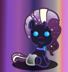 Size: 750x796 | Tagged: safe, artist:sugar-plum123, nightmare rarity, g4, baby, diaper, female, foal, solo