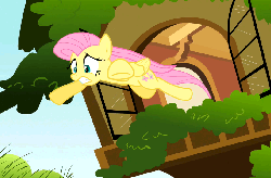 Size: 821x540 | Tagged: safe, edit, edited screencap, screencap, fluttershy, dragon quest, g4, animated, female, infinite, loop, solo