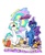 Size: 500x612 | Tagged: safe, artist:nelnobody, princess celestia, princess luna, luna-afterdark, g4, alternate hairstyle, cake, coffee, donut, drink, food, long mane, magic, picnic, scrunchie, telekinesis, traditional art