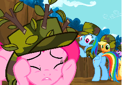 Size: 771x540 | Tagged: safe, screencap, applejack, pinkie pie, rainbow dash, spike, twilight sparkle, dragon quest, g4, animated, blinking, cupcake, eyes closed, hat, hoof hold, licking lips, scared, smiling, talking, worried