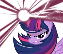 Size: 4000x3390 | Tagged: safe, artist:godoffury, twilight sparkle, alicorn, pony, g4, angry, female, magic, mare, simple background, solo, transparent background, twilight sparkle (alicorn), vector