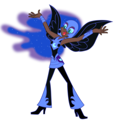 Size: 1900x1973 | Tagged: safe, artist:trinityinyang, nightmare moon, human, g4, female, humanized, slender, solo, thin, winged humanization