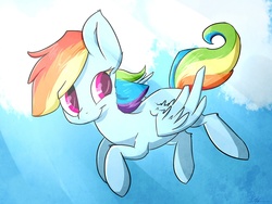 Size: 1280x960 | Tagged: safe, artist:lizzyoli-ravioli, rainbow dash, g4, cloud, cloudy, female, solo