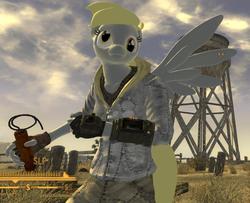 Size: 797x646 | Tagged: safe, derpy hooves, human, g4, dynamite, fallout, fallout: new vegas, game, game screencap, humanized, mod