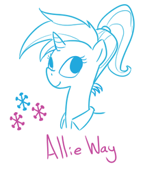 Size: 311x366 | Tagged: safe, artist:nyerpy, allie way, pony, unicorn, g4, solo