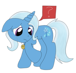 Size: 1000x962 | Tagged: safe, artist:shiverbear, trixie, pony, unicorn, g4, ask, asksadtrixie, female, jewelry, mare, necklace, raised hoof, sad, simple background, solo, transparent background, tumblr