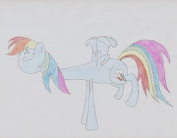 Size: 2181x1698 | Tagged: safe, artist:cheeserules3, rainbow dash, pegasus, pony, g4, female, hoers, ranboh dah, solo