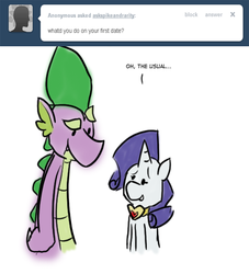 Size: 500x550 | Tagged: safe, rarity, spike, g4, askspikeandrarity, female, male, ship:sparity, shipping, straight, tumblr