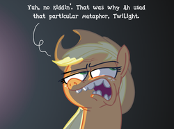 Size: 614x458 | Tagged: safe, artist:brutamod, applejack, g4, ask-flutterschiavo, female, solo