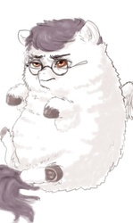 Size: 538x900 | Tagged: safe, artist:shadysmarty, fluffy pony, glasses, self-potrait, solo