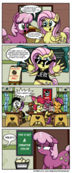 Size: 999x2370 | Tagged: safe, artist:daniel-sg, apple bloom, button mash, cheerilee, fluttershy, pinkie pie, scootaloo, oc, pony, zebra, g4, bioshock infinite, bipedal, cheerilee is not amused, clothes, dan vs, def leppard, do a barrel roll, don't hug me i'm scared, earbuds, family guy, green is not a creative color, iphone, male, meme, music player, obey, reference, shirt, star fox, substitute teacher, sunglasses, teacher, the fox, the offspring, what does the fox say?, wonder showzen, ylvis, yolo