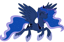 Size: 10000x6649 | Tagged: safe, artist:sirhcx, princess luna, pony, g4, absurd resolution, eyes closed, female, simple background, solo, transparent background, vector