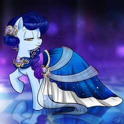 Size: 1600x1600 | Tagged: safe, artist:princesssilverglow, oc, oc only, pony, clothes, dress, female, mare, solo