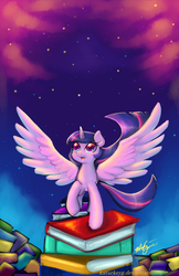 Size: 1024x1583 | Tagged: safe, artist:katurkeyg, twilight sparkle, alicorn, pony, g4, book, female, mare, solo, twilight sparkle (alicorn)