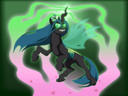 Size: 2048x1542 | Tagged: safe, artist:peregrinestar, queen chrysalis, changeling, changeling queen, g4, crown, female, jewelry, regalia, solo