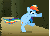 Size: 639x462 | Tagged: safe, screencap, rainbow dash, earth pony, pegasus, pony, g4, the return of harmony, animated, bipedal, boxing, canterlot hedge maze, come at me bro, earth pony rainbow dash, female, gif, hedge maze, loop, maze, punch, solo, species swap, wingless