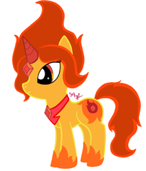 Size: 442x519 | Tagged: safe, artist:sey--yes, pony, adventure time, flame princess, male, ponified, solo
