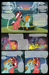 Size: 1300x2000 | Tagged: safe, artist:smudge proof, snails, snips, trixie, oc, comic:heads and tails, g4, magic duel, comic, crying, flashback, ponyville