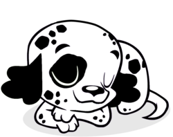 Size: 1006x795 | Tagged: safe, spike, dalmatian, dog, equestria girls, g4, ambiguous gender, black and white, eyes closed, grayscale, monochrome, prone, race swap, simple background, smiling, solo, spike the dog, transparent background
