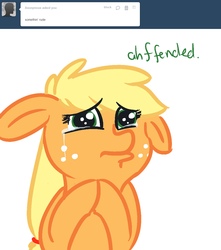 Size: 1000x1131 | Tagged: safe, applejack, ask ol applejack, g4, ask, female, solo, tumblr