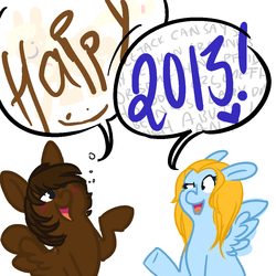 Size: 1000x1000 | Tagged: safe, applejack, oc, pegasus, pony, ask ol applejack, g4, 2013, ask, new year