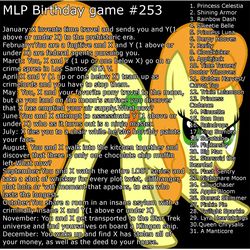 Size: 2000x2000 | Tagged: safe, applejack, carrot top, derpy hooves, fluttershy, golden harvest, king sombra, nightmare moon, pinkie pie, queen chrysalis, rainbow dash, rarity, sunset shimmer, sweetie belle, twilight sparkle, pegasus, pony, g4, birthday game, butt, exploitable meme, female, mane six, mare, meme, plot