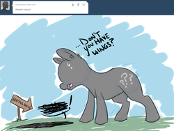 Size: 1241x935 | Tagged: safe, oc, oc only, oc:anon, pony, ask ol applejack, ask, solo, tumblr