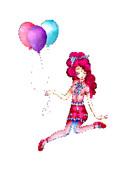 Size: 2000x2700 | Tagged: safe, artist:daisymcqueen, pinkie pie, human, g4, animated, balloon, female, humanized, solo