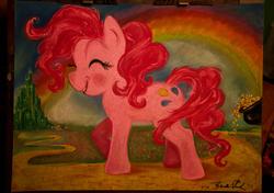 Size: 4000x2810 | Tagged: safe, artist:brenda park, pinkie pie, g4, female, painting, solo, traditional art