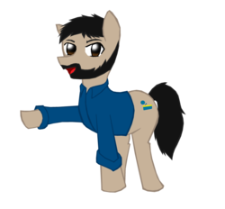 Size: 850x790 | Tagged: safe, artist:graypelt, pony, billy mays, ponified, solo