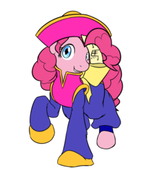 Size: 2082x2280 | Tagged: safe, artist:vulapa, pinkie pie, jiangshi, g4, darkstalkers, female, hsien-ko, solo