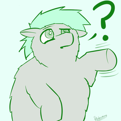 Size: 720x720 | Tagged: safe, artist:fillialcacophony, fluffy pony, confused, question mark, solo