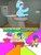 Size: 449x586 | Tagged: safe, artist:snakeman1992, edit, edited screencap, screencap, apple bloom, pinkie pie, rainbow dash, scootaloo, sweetie belle, earth pony, pegasus, pony, g4, my little pony: friendship is magic, sonic rainboom (episode), the cutie mark chronicles, and that's how equestria was made, but why, cutie mark crusaders, female, filly, implied pooping, mare, my life is ruined, potty, potty time, scooter, sitting on toilet, skittles, sonic rainboom, toilet, wagon, why