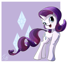 Size: 900x756 | Tagged: safe, artist:tsitra360, rarity, pony, unicorn, g4, abstract background, cutie mark, female, mare, open mouth, solo