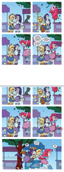 Size: 598x1598 | Tagged: safe, idw, official comic, applejack, pinkie pie, rarity, equestria girls, g4, spoiler:comic, cap, comic, hat, idw advertisement, preview