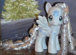 Size: 900x654 | Tagged: safe, artist:renrenace, brushable, customized toy, glitter, snowflake, toy