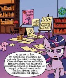 Size: 418x488 | Tagged: safe, edit, idw, official comic, twilight sparkle, g4, spoiler:comic, spoiler:comic12, filly, filly twilight sparkle, my tiny gecko, serious, serious face