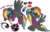 Size: 2350x1514 | Tagged: safe, artist:ivyhaze, oc, oc only, pegasus, pony, clothes, female, flying, goggles, leg warmers, lollipop, mare, onyx gust, rainbow hair, scarf, solo