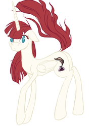 Size: 1000x1300 | Tagged: artist needed, safe, oc, oc only, oc:fausticorn, butt, lauren faust, plot, raised tail, solo