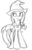 Size: 362x569 | Tagged: safe, artist:sey--yes, trixie, pony, unicorn, g4, female, mare, monochrome, smiling, solo