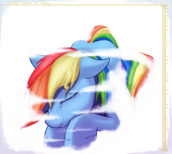 Size: 722x647 | Tagged: safe, artist:leyanor, rainbow dash, g4, crying, female, solo