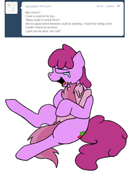 Size: 682x911 | Tagged: safe, artist:skoon, berry punch, berryshine, princess celestia, ruby pinch, earth pony, pony, unicorn, ask berry punch, princess molestia, g4, ask, crying, female, filly, foal, hug, mare, tears of joy, tumblr
