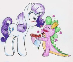 Size: 900x760 | Tagged: safe, artist:lolly-pop-girl732, rarity, spike, g4, female, male, ship:sparity, shipping, straight